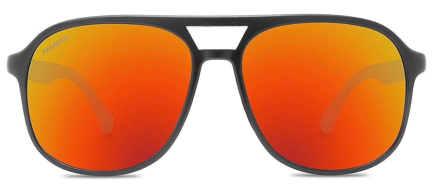 Abaco Men's Pitbull Matte Black/Fire Mirror Polarized Sunglasses