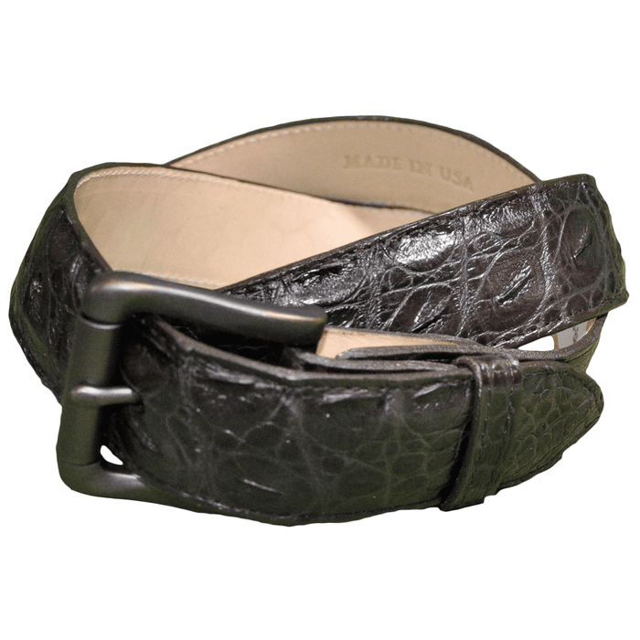 Tag Safari Alligator Skin Belt Genuine Leather Belt, Brass Buckle Fully Adjustable Made in Africa