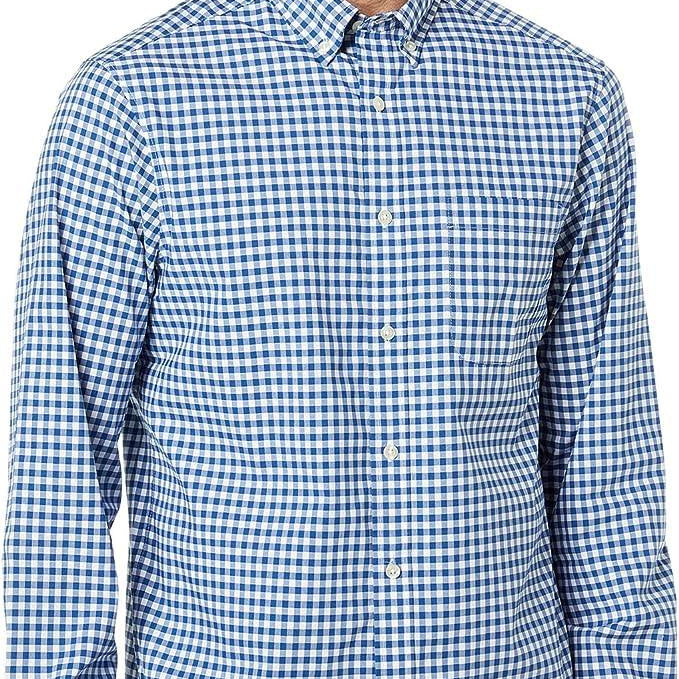 Vineyard Vines Men's Plaid On-The-Go brr Performance Button Down Long Sleeve Shirt