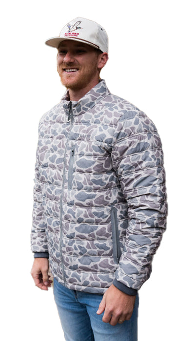 Burlebo Men's Horizontal Quilted Insulated Puffer Jacket