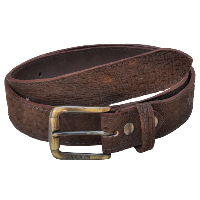 Tag Safari Warthog Skin Genuine Leather Belt, Brass Buckle Fully Adjustable Made In Africa