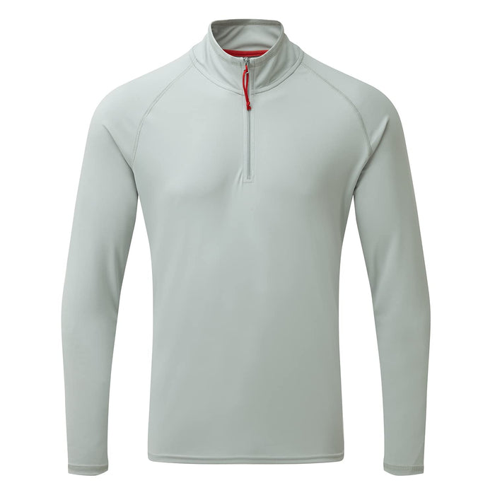 Gill Men's UV Tec Small Grey Quarter Zip Long Sleeve Shirt