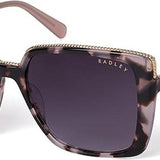 Radley London Women's Caggie Gloss Pink Tort Oversized Square Sunglasses