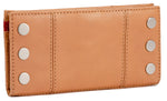 Hammitt Women's 110 North Folding Leather Wallet Almond Tan/Brushed Silver