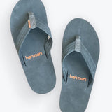 Hari Mari Men's Fields Tan/Olive Size 10 Memory Foam and Arch Support Flip Flops