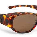 Jonathan Paul Fitovers Sunni Large Tortoise Polarvue Amber Sunglasses
