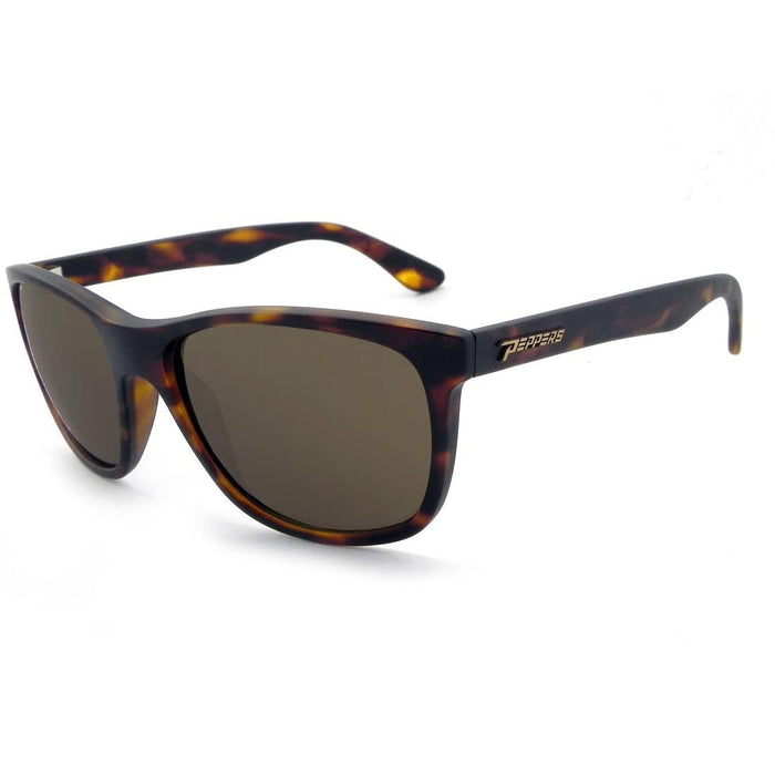 Peppers Polarized Sunglasses Moana Matte Rubberized Black w/Smoke Polarized Lens
