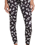 Onzie High Rise Black White Leopard Large Midi Leggings