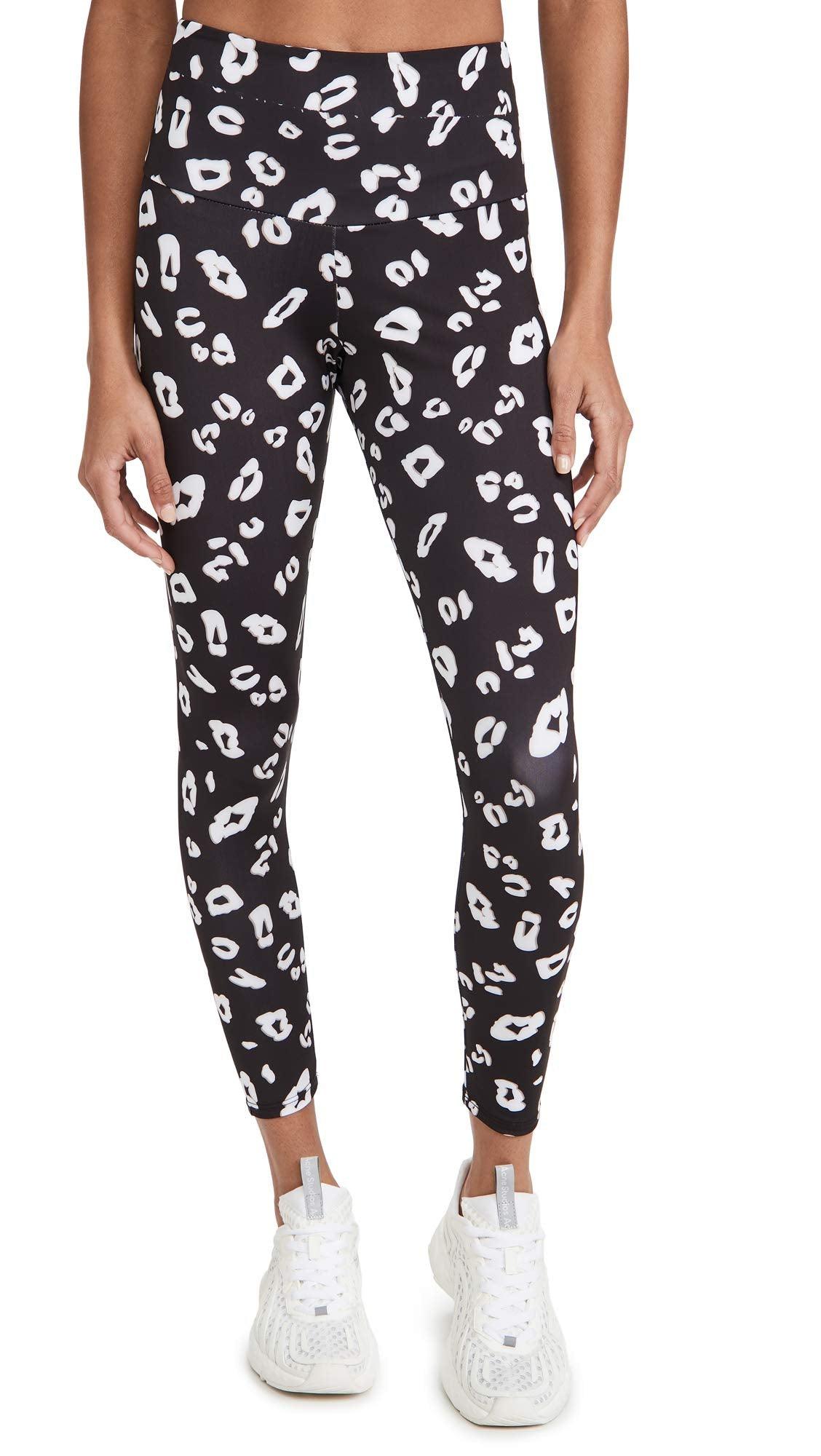 Onzie High Rise Black And White Leopard X-Large Midi Leggings - Sports by Sager