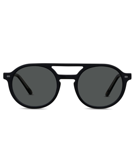 Christopher Cloos Larvotto Coal 48mm Minimalistic Polarized Sunglasses