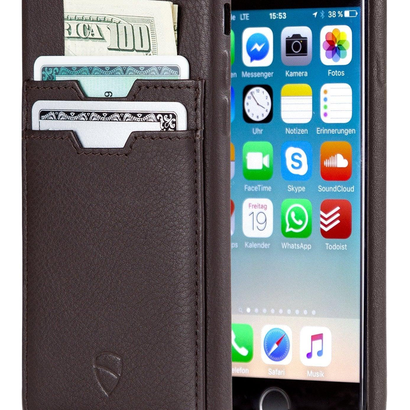 Vaultskin Soho Leather Wallet Case for iPhone - Sports by Sager