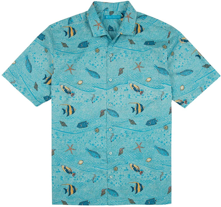 Tori Richard Marine Day Pacific Blue X-Large Short Sleeve Hawaiian Shirt