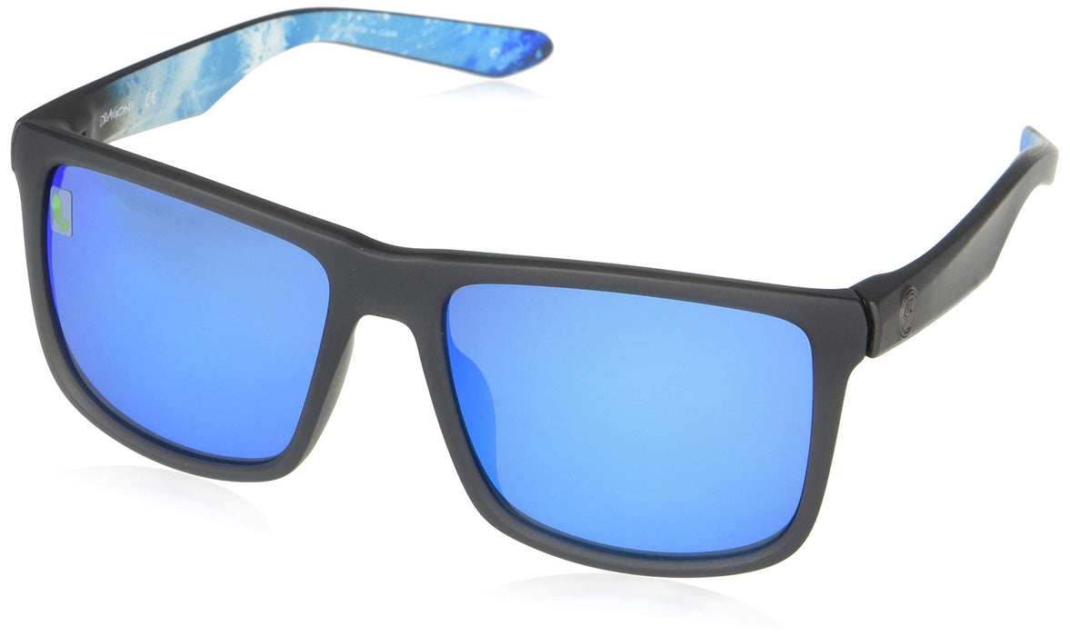 Dragon Meridien Matte Grey Permafrost with Lumalens Blue Ion Lens Sunglasses