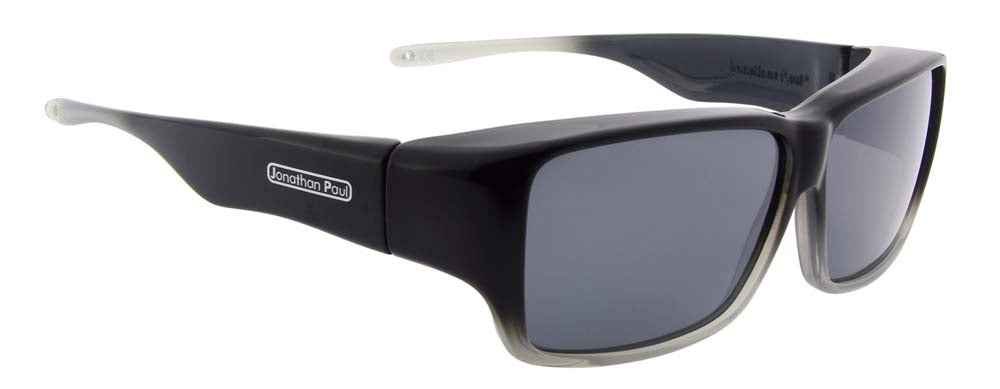 Jonathan Paul Fitovers Oogee Large Black Fade Polarized Gray Sunglasses