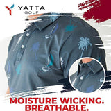 Yatta Golf Mens Standout Performance Short Sleeve Golf Polo Shirt
