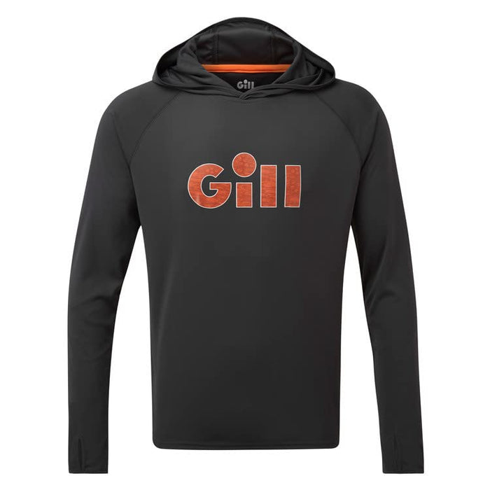 Gill Men's UV Tech Hoodie Medium Charcoal/Gill Long Sleeve Shirt