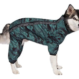 Canada Pooch Slush Suit Size 14 Green Camo Water-Resistant Dog Bodysuit
