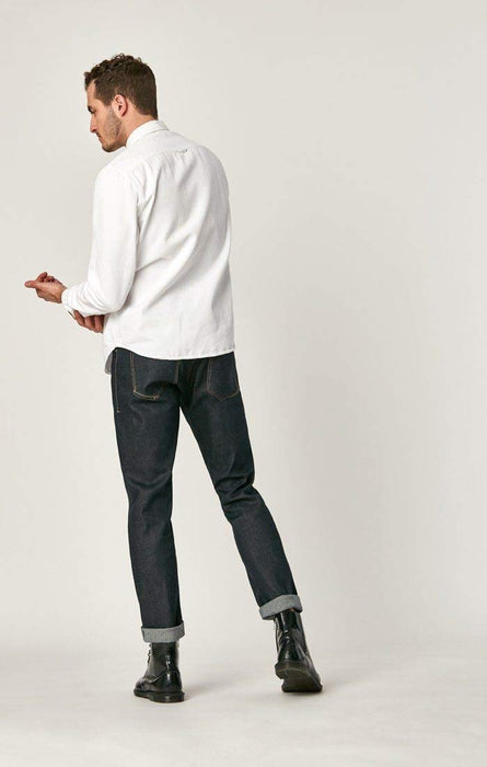Mavi Men's Jake Size 33/32 Regular Tapered Slim Deep Real Selvedge Jeans