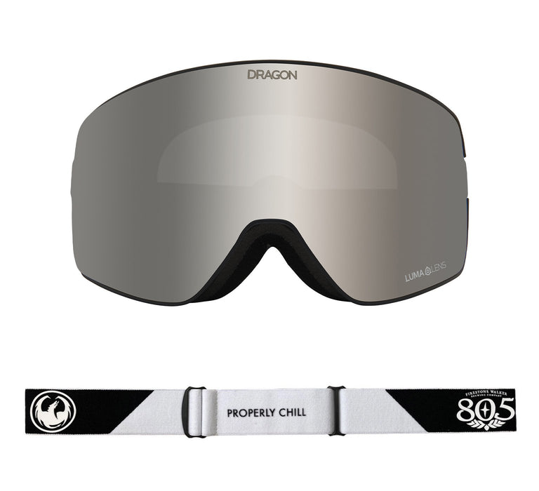 Dragon Alliance NFX2 805 Collab /Lumalens Silver Ion Snow Goggles