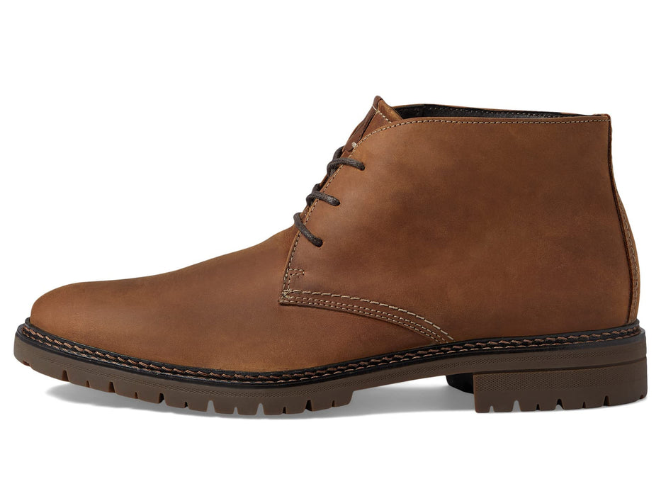 Johnston & Murphy Men's Kipton Size 10 Brown Oiled Full Grain Chukka Boots