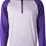 Cutter & Buck Men's All-Star Printed Half Zip Raglan Jacket (College Purple - Small)