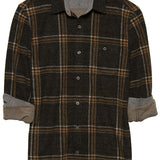 Flag & Anthem Charcoal, Brown And Tan Vintage Washed XX-Large Flannel Shirt