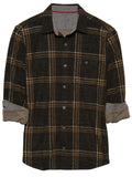 Flag & Anthem Charcoal, Brown And Tan Vintage Washed XX-Large Flannel Shirt