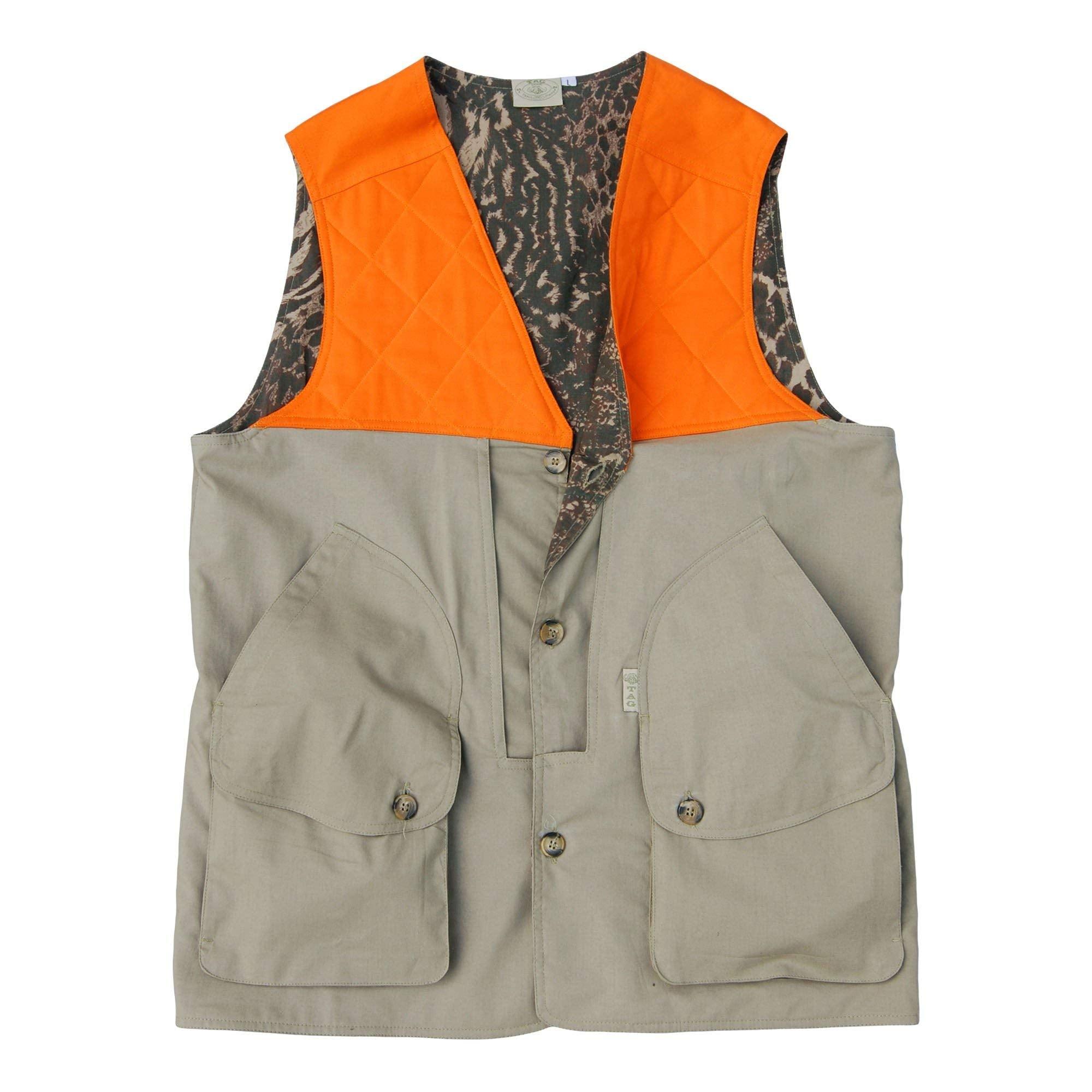 TAG Safari Khaki Blaze Clay Bird Shooting Safari Vest with Covered Pockets - Sports by Sager