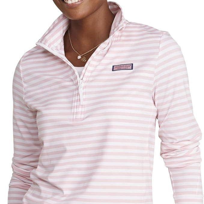 Vineyard Vines Women's Sankaty Shep Long Sleeve Quarter Zip Shirt