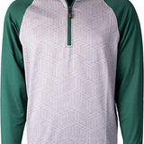 Cutter & Buck Men's All-Star Printed Half Zip Raglan Jacket (Hunter Green - Small)
