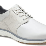 Johnston & Murphy Men's XC4 H2-Luxe Hybrid Saddle 12 White Croc Golf Shoes