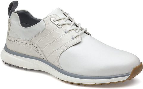 Johnston & Murphy Men's XC4 H2-Luxe Hybrid Saddle 12 White Croc Golf Shoes