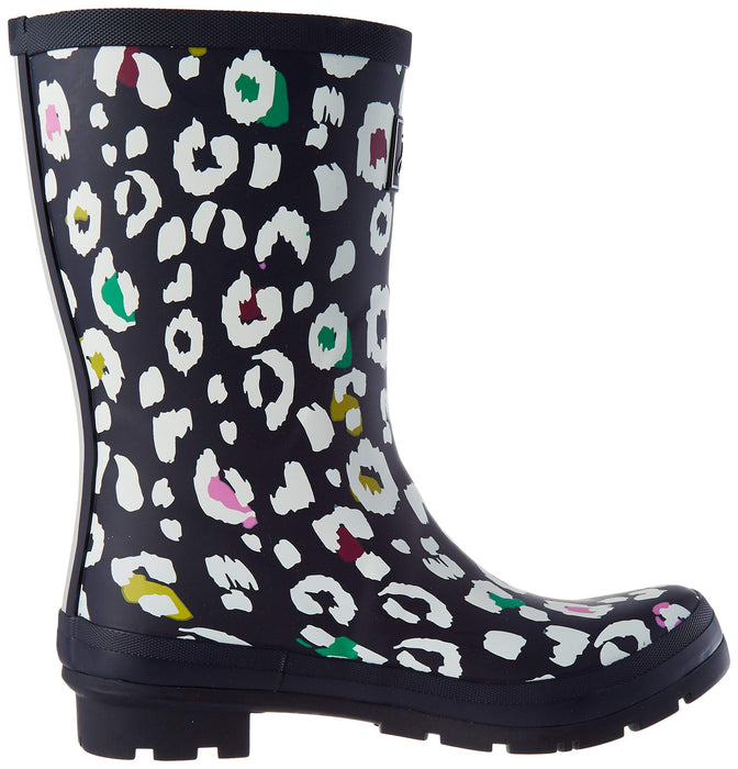 Joules Women's Molly Welly Gold Botanical Bees Size 6 Mid Height Rain Boot