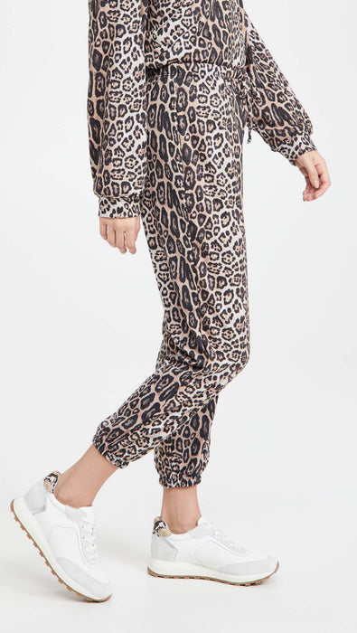 Onzie Women's French Terry Leopard Small/Medium Lounge Fleece Sweatpants