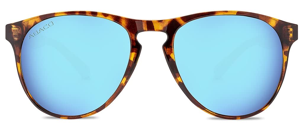 Abaco Men's Logan Tortoise/Caribbean Blue Polarized Sunglasses
