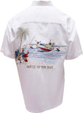 Bamboo Cay Mens Medium Off White Catch Of The Day