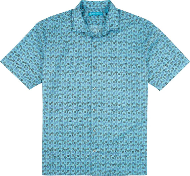 Tori Richard Thousand Palms Blue Medium Short Sleeve Hawaiian Shirt
