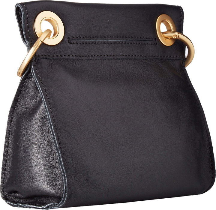 Hammitt Women's Tony Small Leather Purse With Strap Black/Brushed Gold