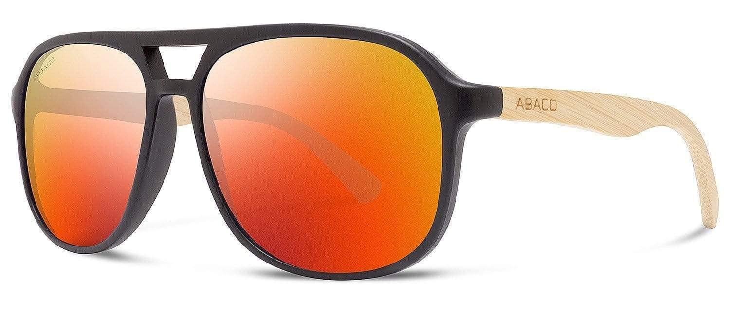 Abaco Men's Pitbull Matte Black/Fire Mirror Polarized Sunglasses