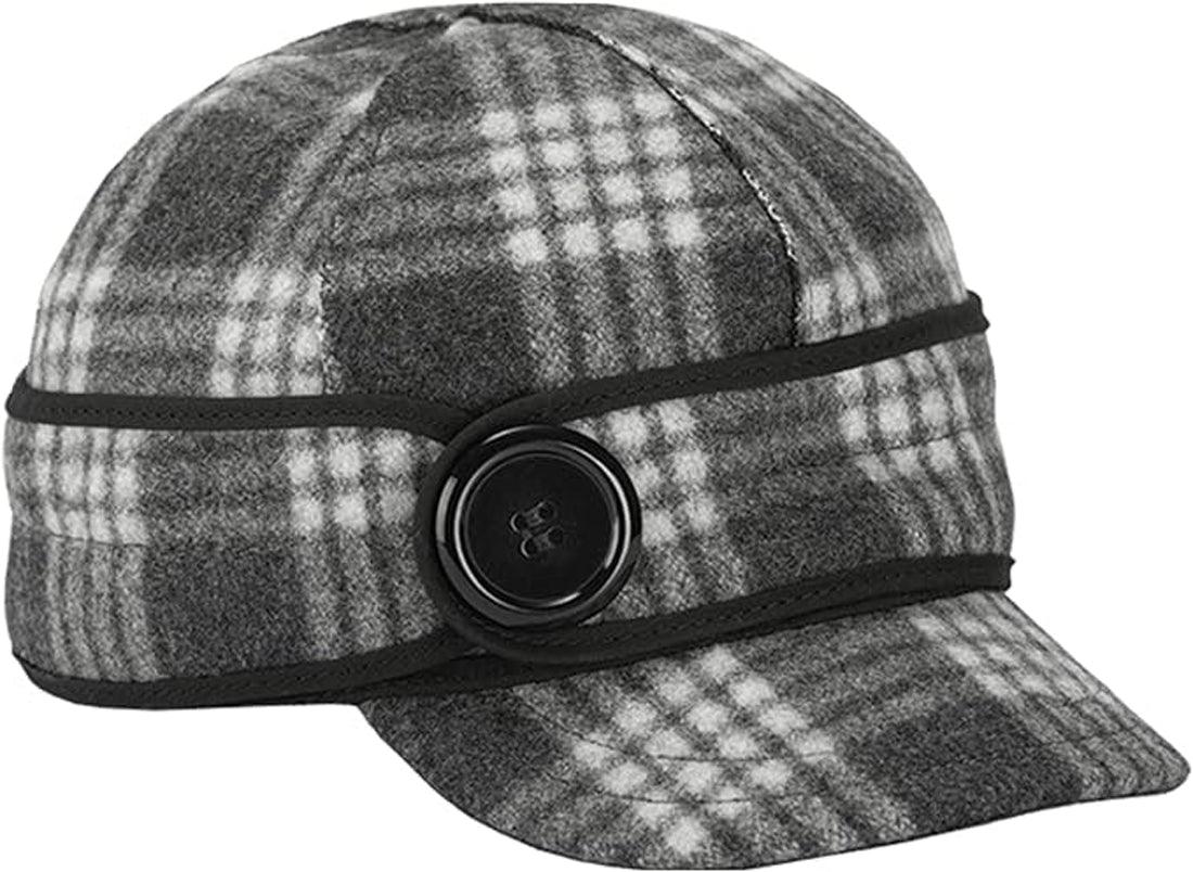 Stormy Kromer Button Up Cap - Decorative Wool Hat with Earflap