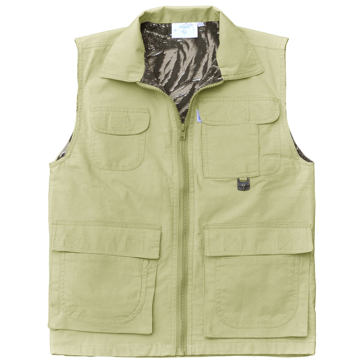 Tag Safari Women's Safari Vest with Covered Oversized Pockets (Stone, Medium)