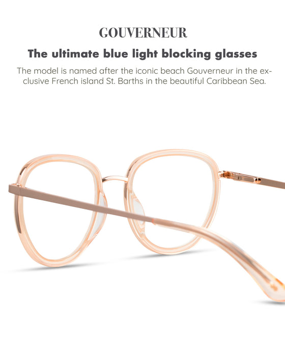 Christopher Cloos Gouverneur Champagne 49mm Blue Light Blocking Glasses