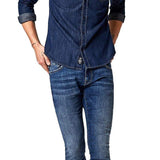 Mavi Men's Small Rio Deep Brushed Vintage Denim Shirt