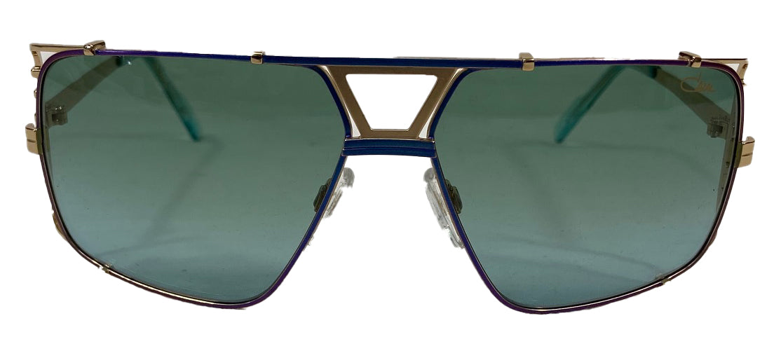 Cazal Men's 9093 Turquoise and Green Gradient Lens Luxury Sunglasses