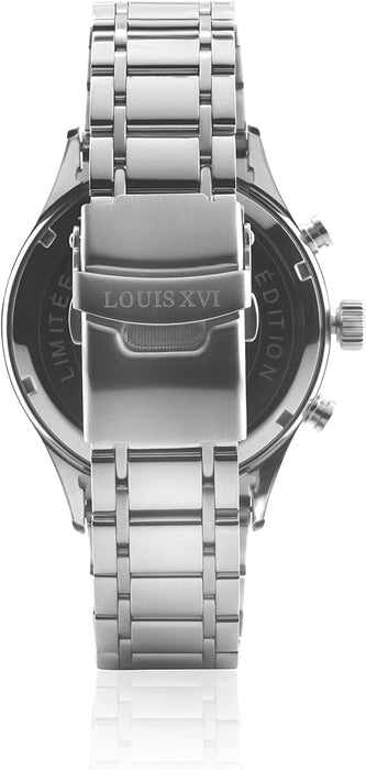 LOUIS XVI Men's Danton Silver/Blue Dial Swiss Made Analog Watch