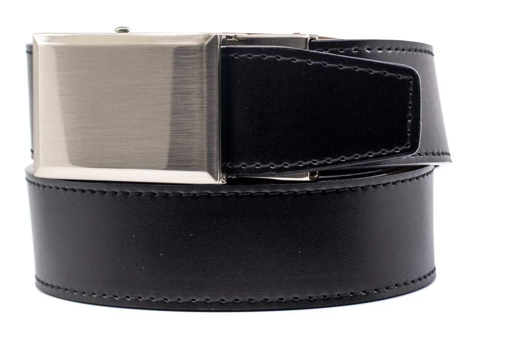 Nexbelt Go-In! Beveled Shield Black V.3 Smooth Leather Belt