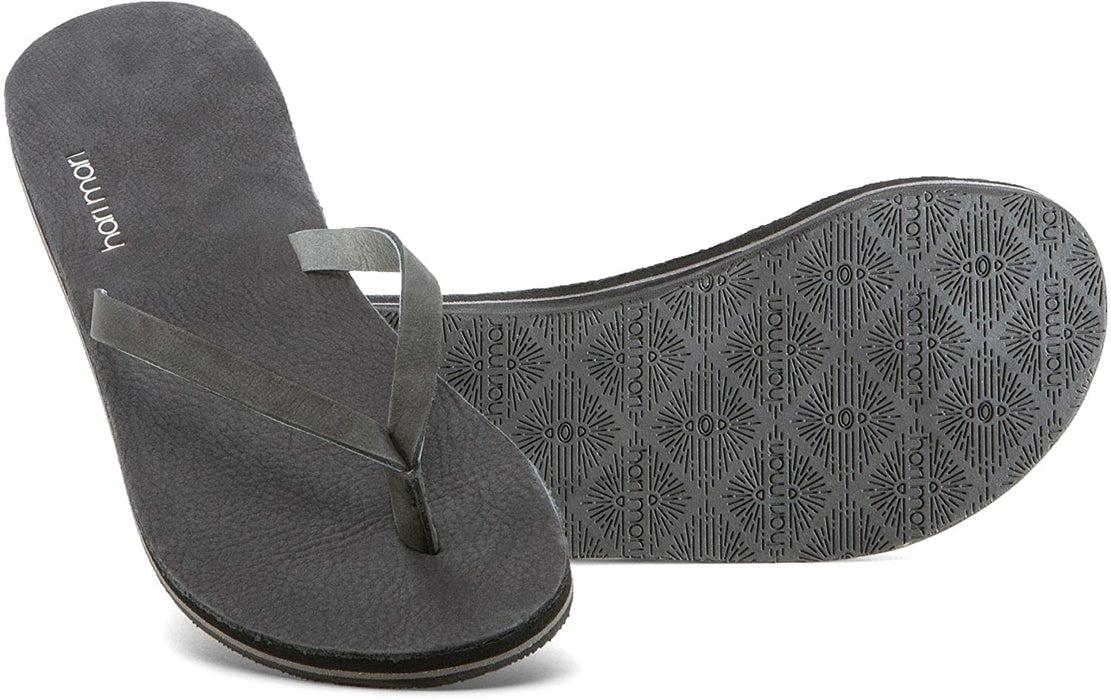 Hari Mari Women's Meadows Pewter Size 6 Memory Foam and Arch Support Flip Flops