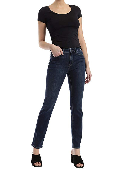 Mavi Women's Kendra Dark Blue Supersoft 28/32 High Rise Straight Leg Jeans