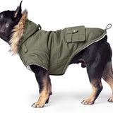 Canada Pooch Alaskan Army Parka Size 18 Army Green Insulated Dog Coat