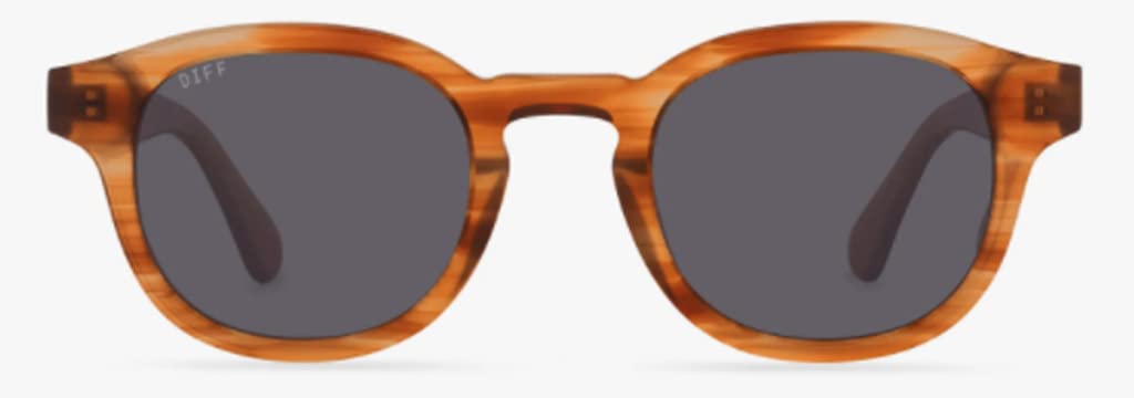 DIFF Eyewear Unisex Arlo Golden Harvest + Grey Polarized Lens Sunglasses